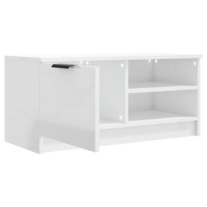 Tv-meubel 80x35x36,5 cm bewerkt hout hoogglans wit 1 Hoogglans wit