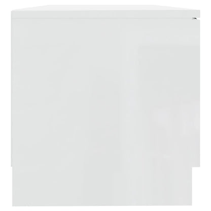 Tv-meubel 80x35x36,5 cm bewerkt hout hoogglans wit 1 Hoogglans wit
