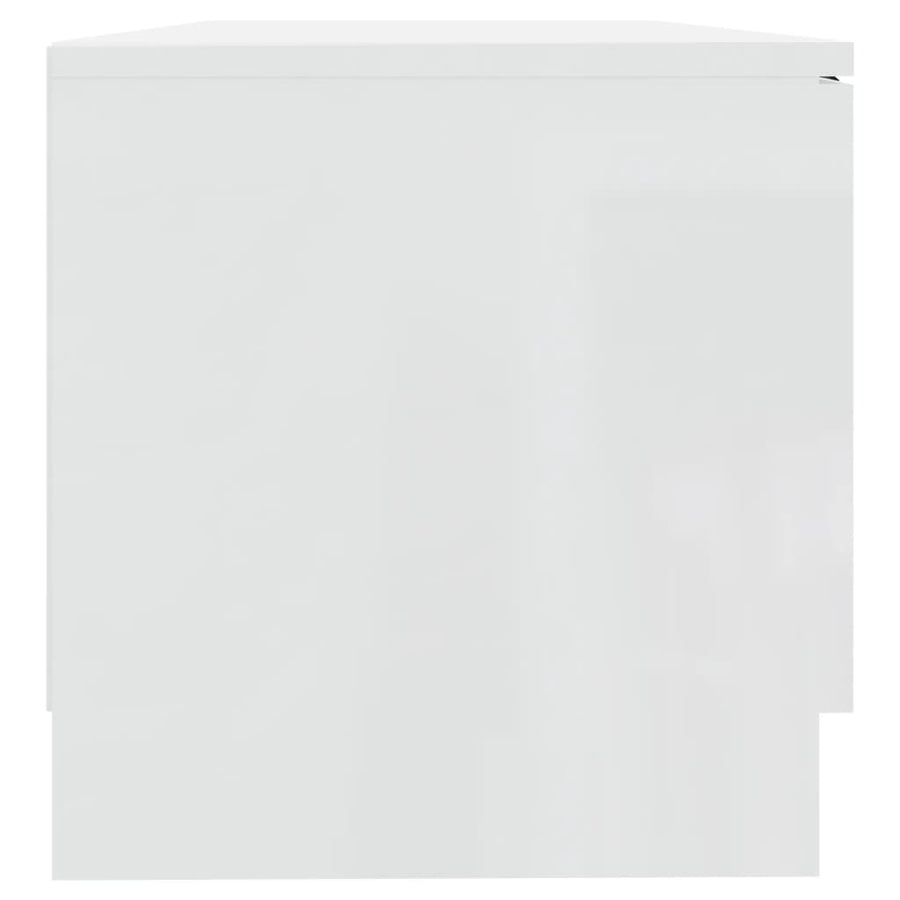 Tv-meubel 80x35x36,5 cm bewerkt hout hoogglans wit 1 Hoogglans wit