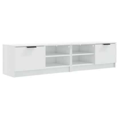 Tv-meubelen 2 st 80x35x36,5 cm bewerkt hout hoogglans wit 2 Hoogglans wit