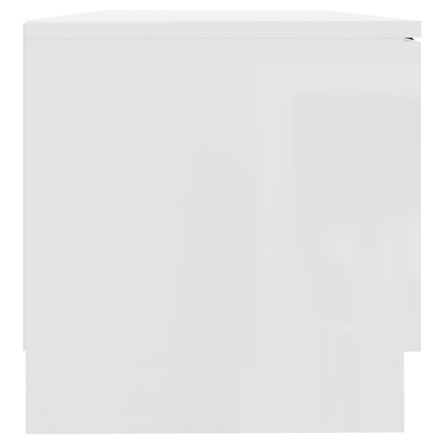 Tv-meubelen 2 st 80x35x36,5 cm bewerkt hout hoogglans wit 2 Hoogglans wit