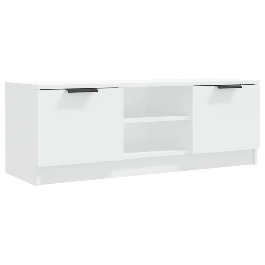 Tv-Meubel 02X35X36,5 Cm Bewerkt Hout Wit