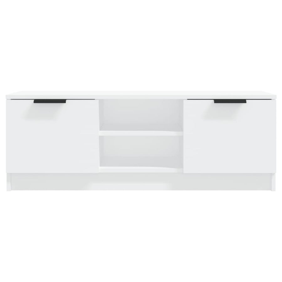 Tv-Meubel 02X35X36,5 Cm Bewerkt Hout Wit