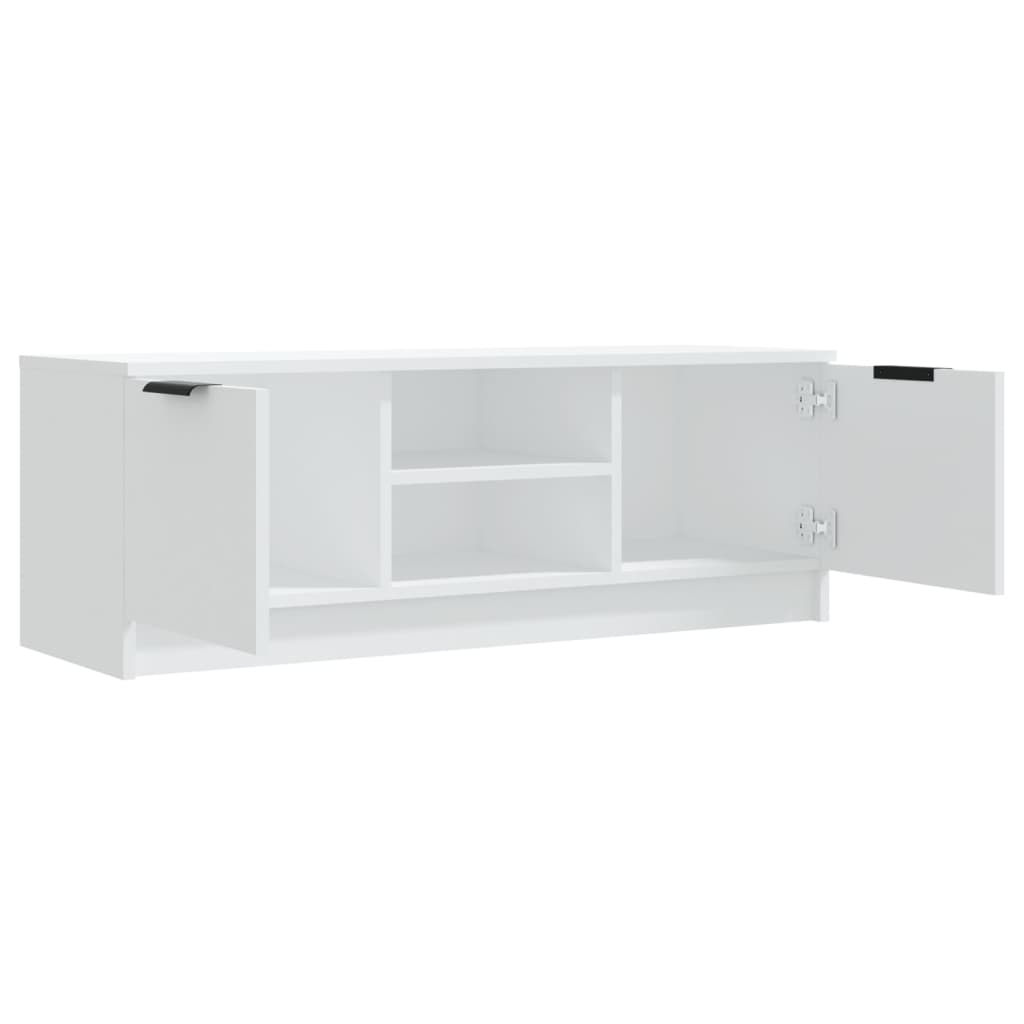 Tv-Meubel 02X35X36,5 Cm Bewerkt Hout Wit