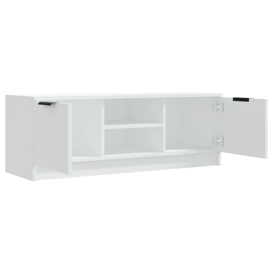 Tv-Meubel 02X35X36,5 Cm Bewerkt Hout Wit