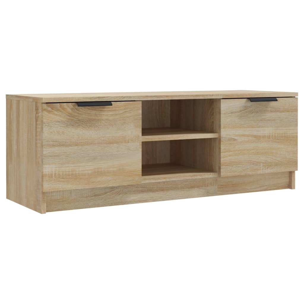 Tv-Meubel 02X35X36,5 Cm Bewerkt Hout Kleurig Sonoma eiken