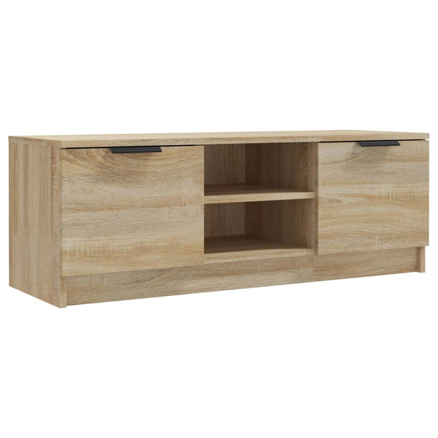 Tv-Meubel 02X35X36,5 Cm Bewerkt Hout Kleurig Sonoma eiken