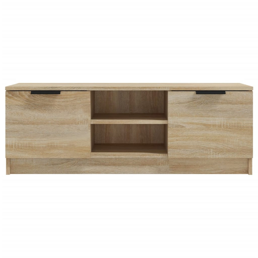 Tv-Meubel 02X35X36,5 Cm Bewerkt Hout Kleurig Sonoma eiken