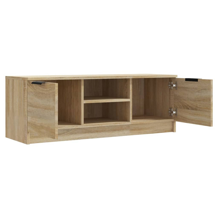Tv-Meubel 02X35X36,5 Cm Bewerkt Hout Kleurig Sonoma eiken