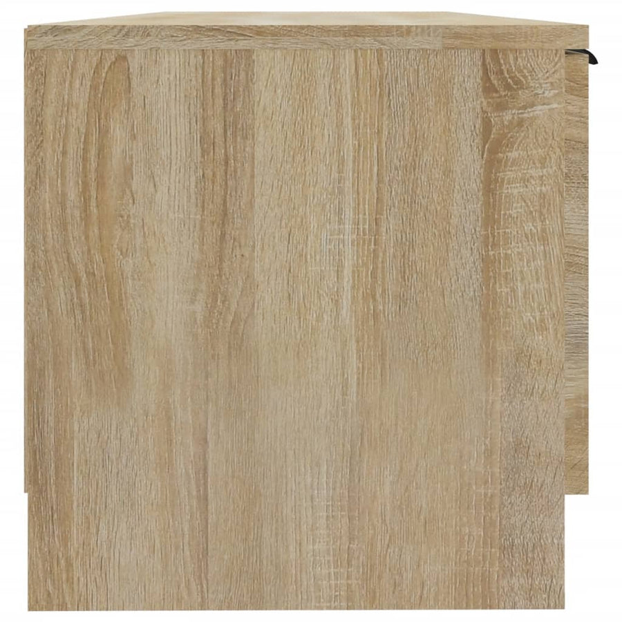 Tv-Meubel 02X35X36,5 Cm Bewerkt Hout Kleurig Sonoma eiken