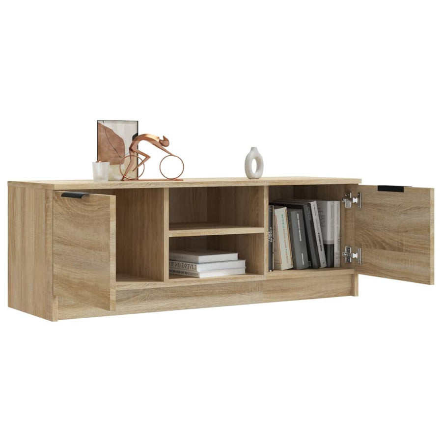 Tv-Meubel 02X35X36,5 Cm Bewerkt Hout Kleurig Sonoma eiken