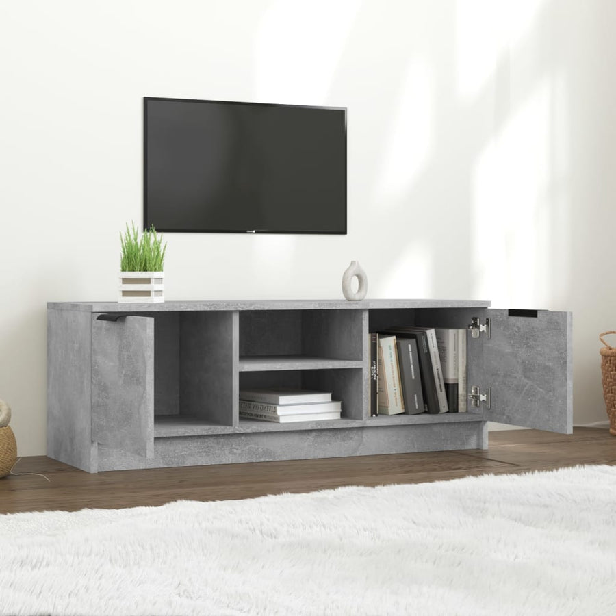 Tv-Meubel 02X35X36,5 Cm Bewerkt Hout Betongrijs