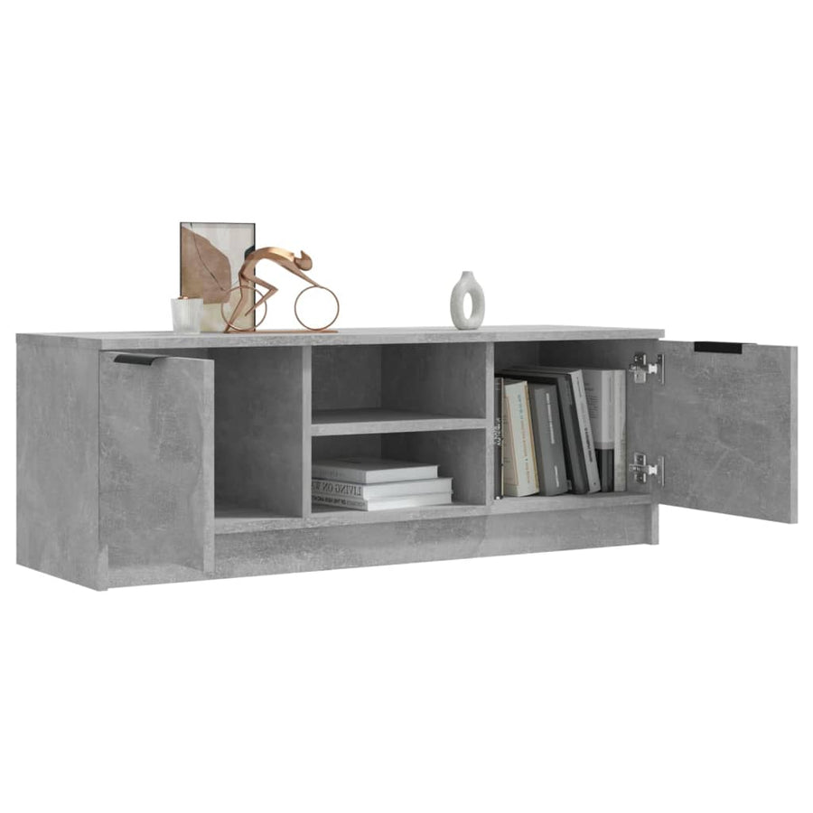 Tv-Meubel 02X35X36,5 Cm Bewerkt Hout Betongrijs