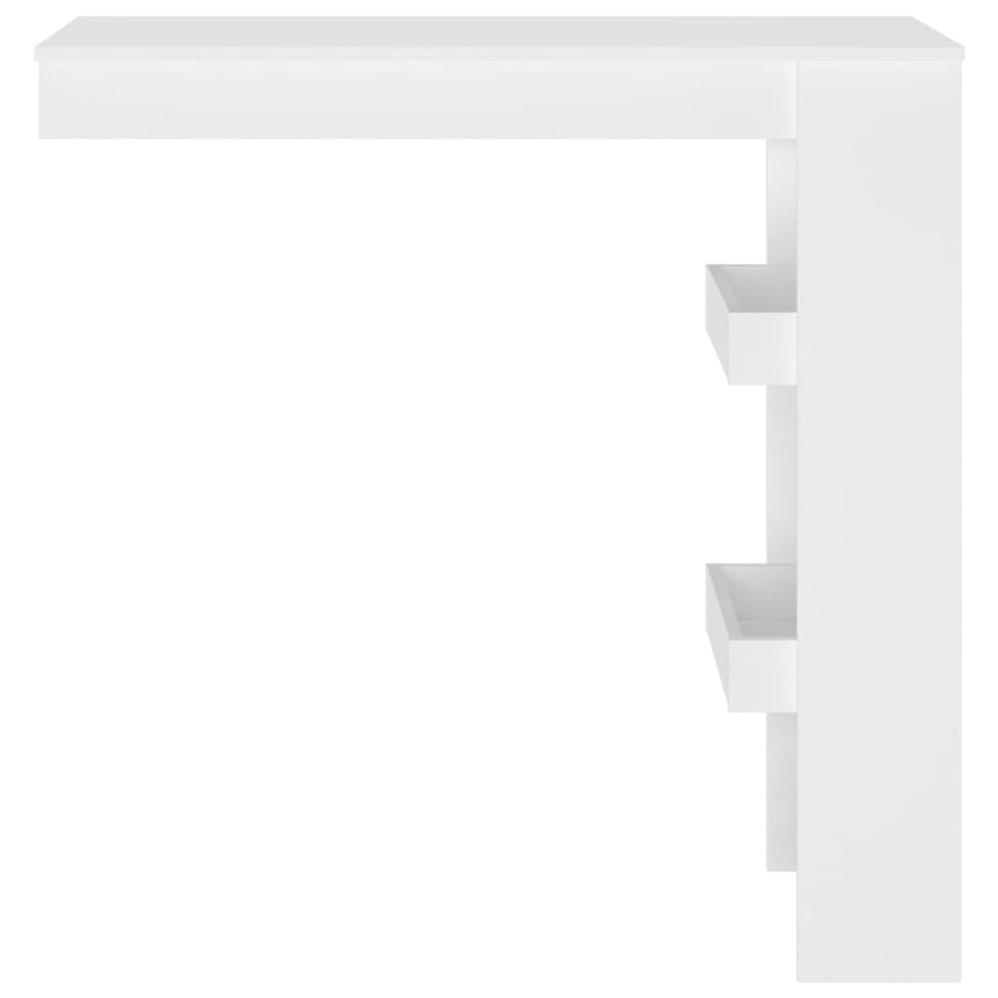 Bartafel Wandgemonteerd 102X45X103,5 Cm Bewerkt Hout Wit