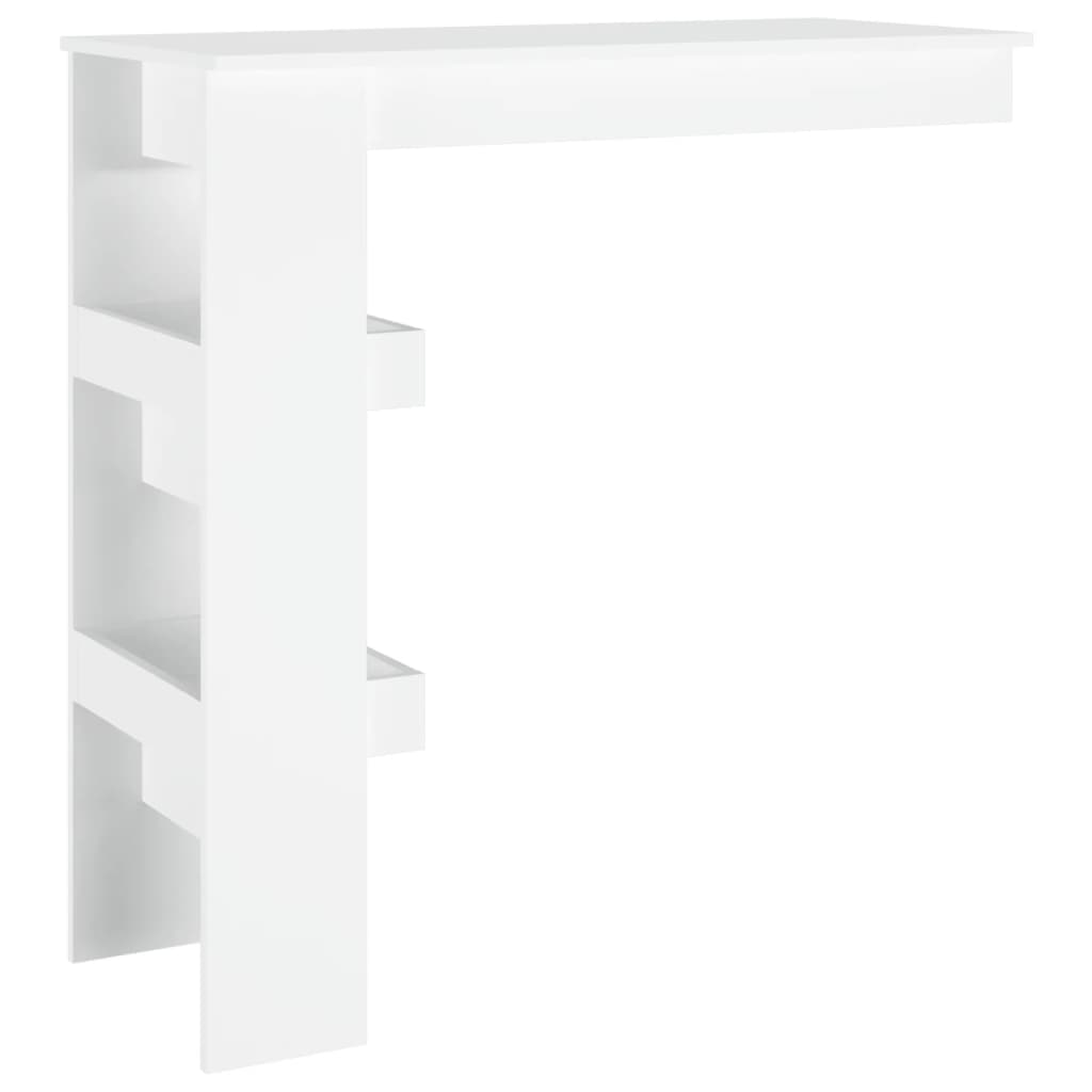 Bartafel Wandgemonteerd 102X45X103,5 Cm Bewerkt Hout Wit