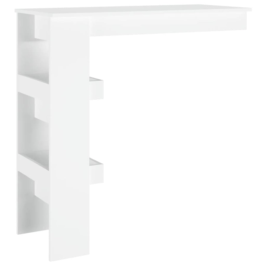 Bartafel Wandgemonteerd 102X45X103,5 Cm Bewerkt Hout Wit