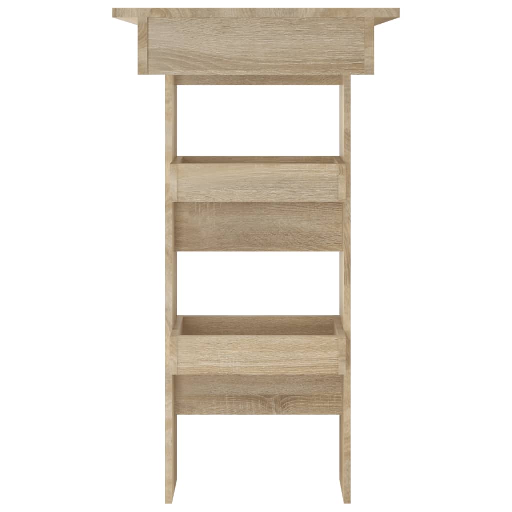 Bartafel Wandgemonteerd 02X45X03,5 Cm Bewerkt Hout Eikenkleur Sonoma eiken
