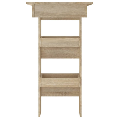 Bartafel Wandgemonteerd 02X45X03,5 Cm Bewerkt Hout Eikenkleur Sonoma eiken