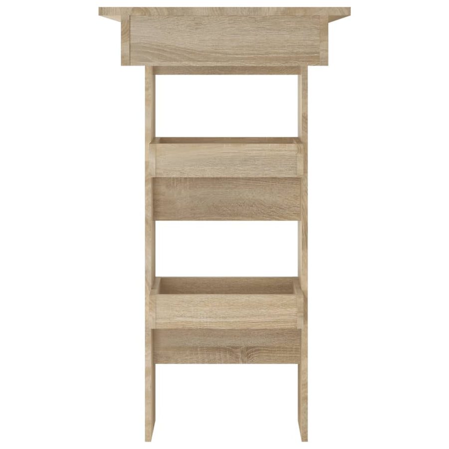Bartafel Wandgemonteerd 02X45X03,5 Cm Bewerkt Hout Eikenkleur Sonoma eiken