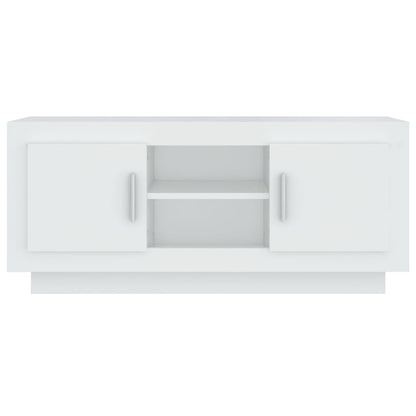 Tv-Meubel 102X35X45 Cm Bewerkt Hout Wit