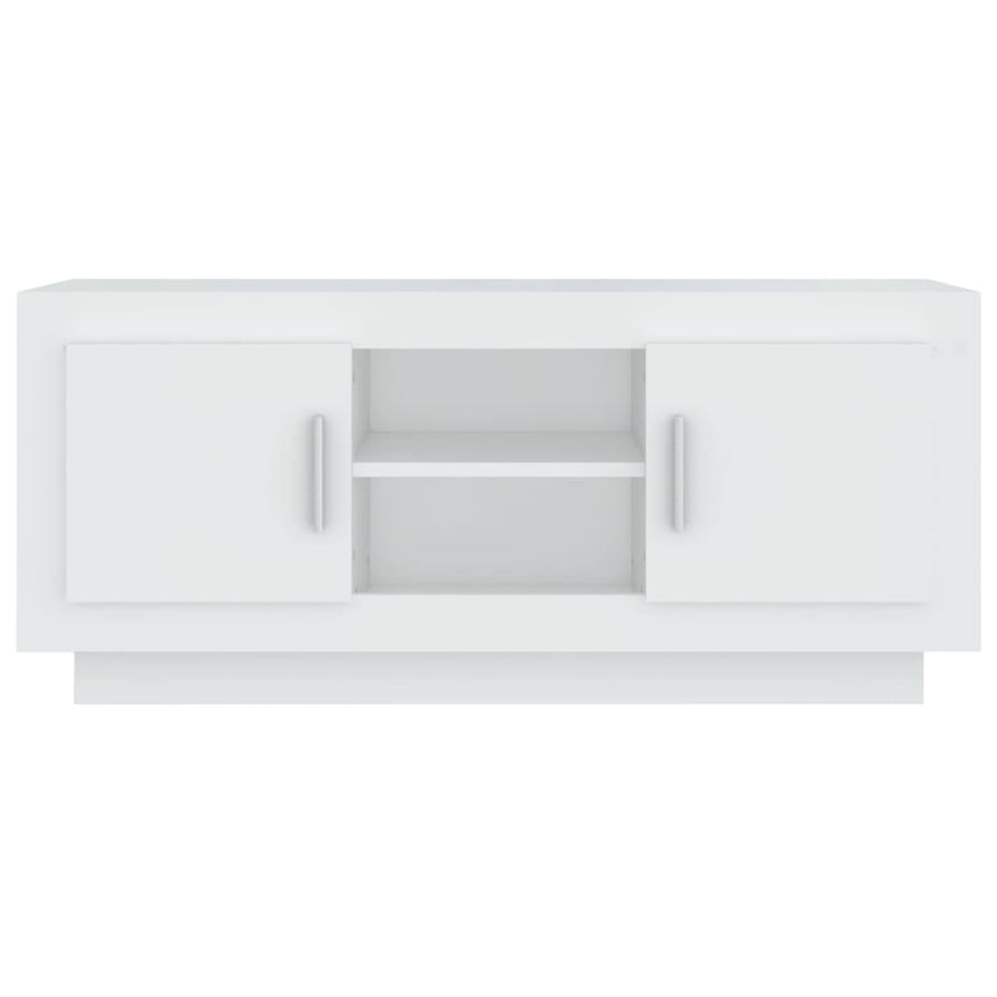 Tv-Meubel 102X35X45 Cm Bewerkt Hout Wit