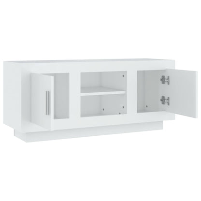 Tv-Meubel 102X35X45 Cm Bewerkt Hout Wit