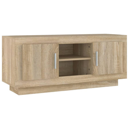 Tv-Meubel 02X35X45 Cm Bewerkt Hout Kleurig Sonoma eiken
