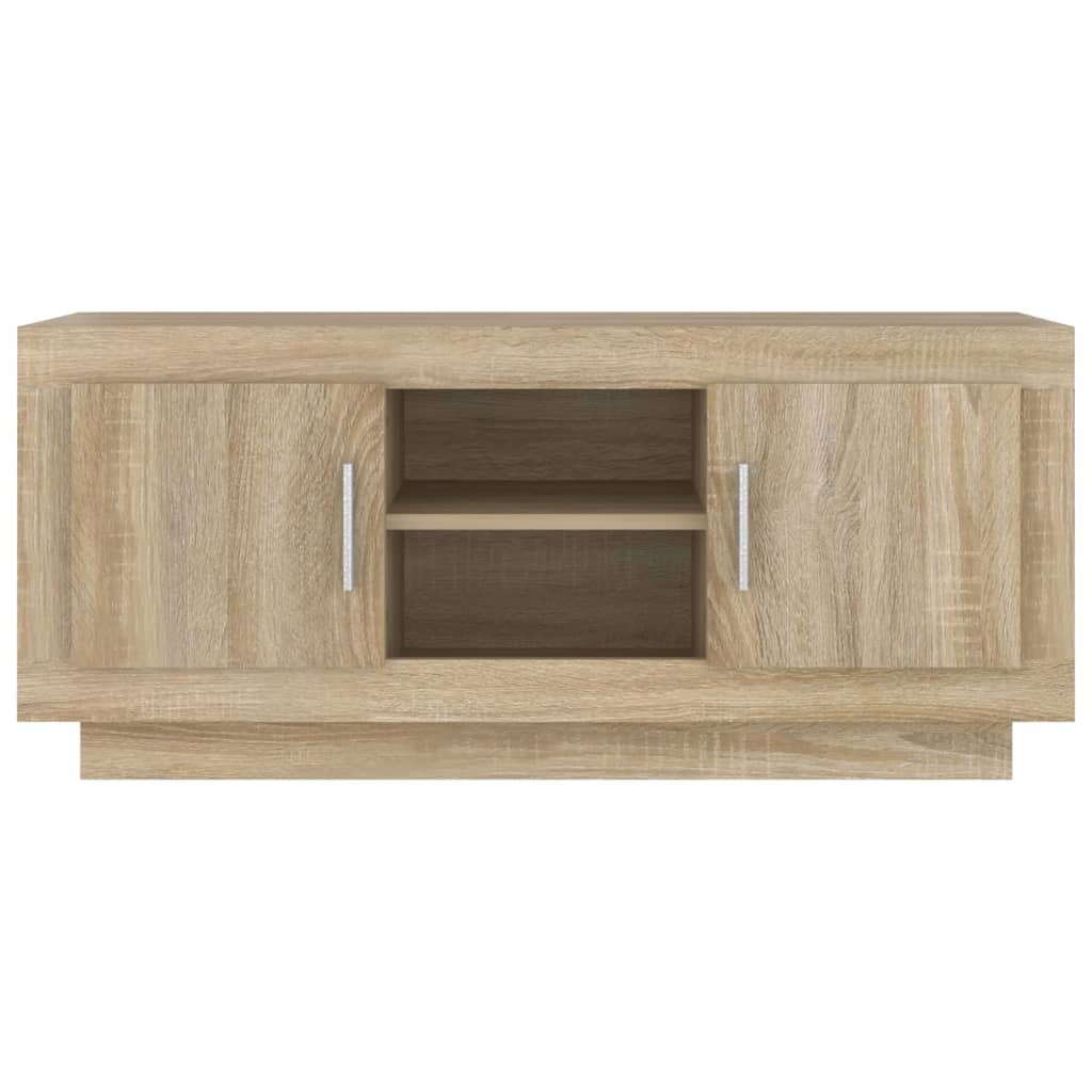 Tv-Meubel 02X35X45 Cm Bewerkt Hout Kleurig Sonoma eiken