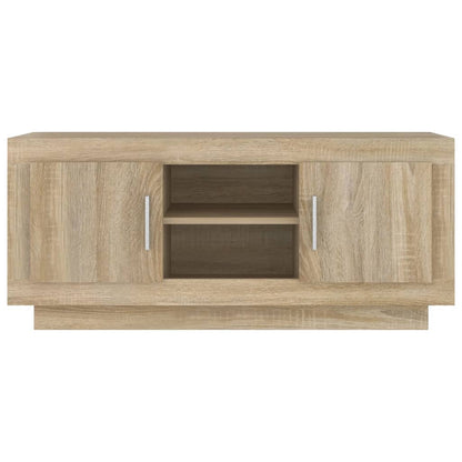 Tv-Meubel 02X35X45 Cm Bewerkt Hout Kleurig Sonoma eiken