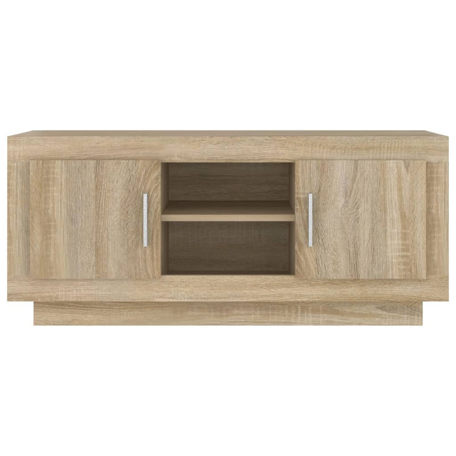 Tv-Meubel 02X35X45 Cm Bewerkt Hout Kleurig Sonoma eiken