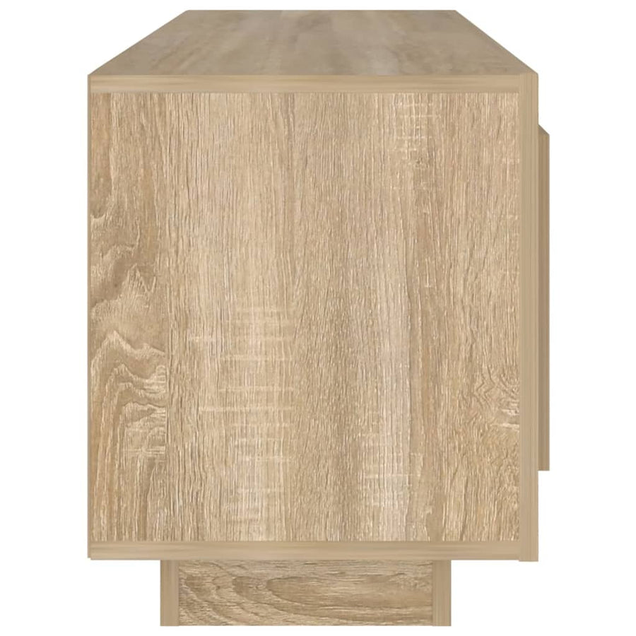 Tv-Meubel 02X35X45 Cm Bewerkt Hout Kleurig Sonoma eiken
