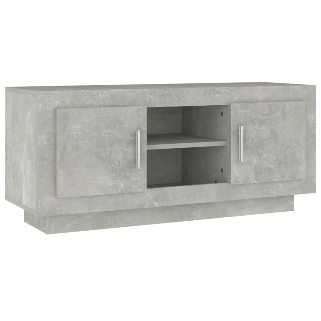 Tv-Meubel 02X35X45 Cm Bewerkt Hout Betongrijs