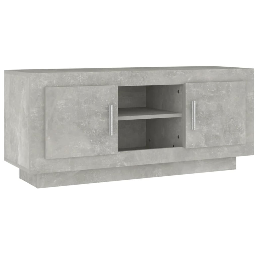Tv-Meubel 02X35X45 Cm Bewerkt Hout Betongrijs