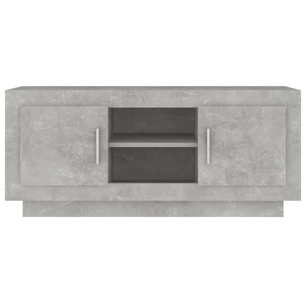 Tv-Meubel 02X35X45 Cm Bewerkt Hout Betongrijs
