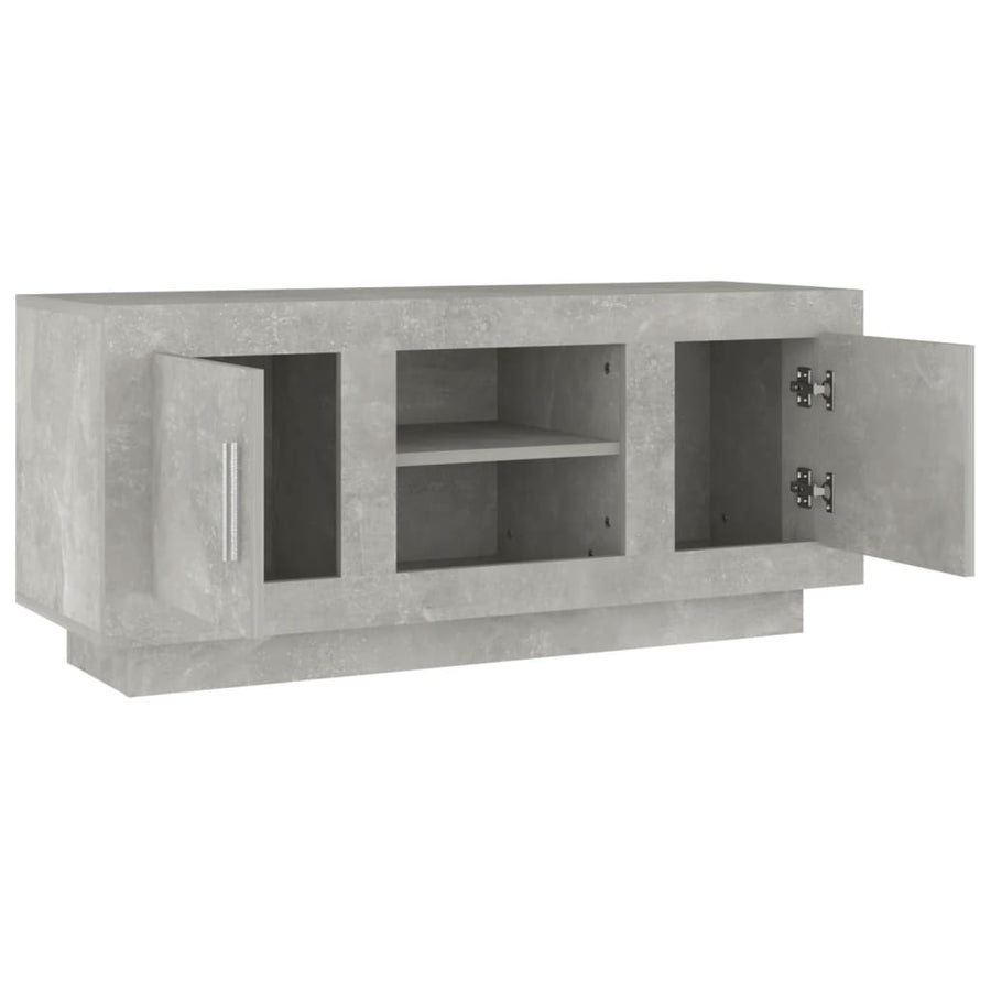 Tv-Meubel 02X35X45 Cm Bewerkt Hout Betongrijs