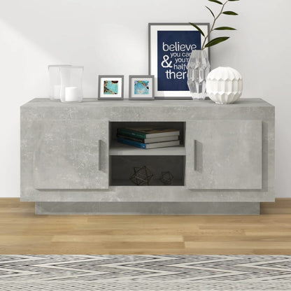 Tv-Meubel 02X35X45 Cm Bewerkt Hout Betongrijs