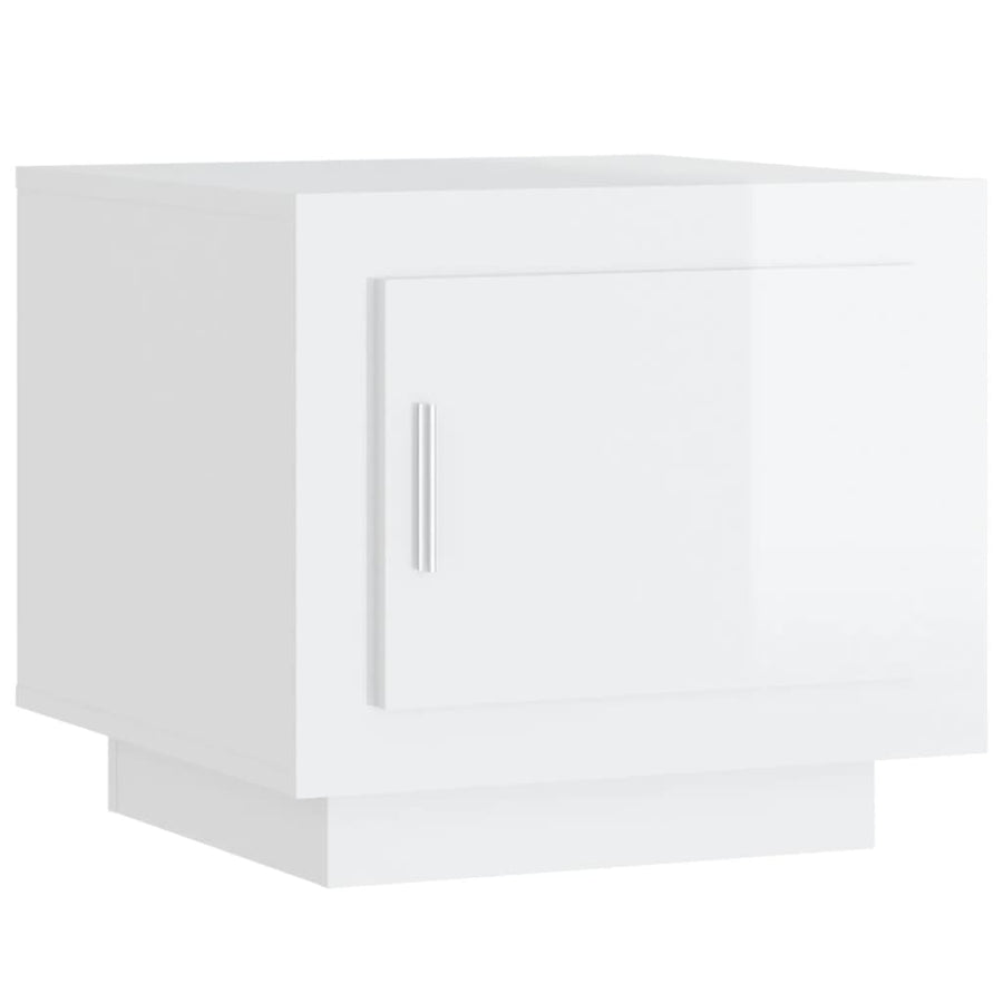 Salontafel 5X50X45 Cm Bewerkt Hout Hoogglans wit