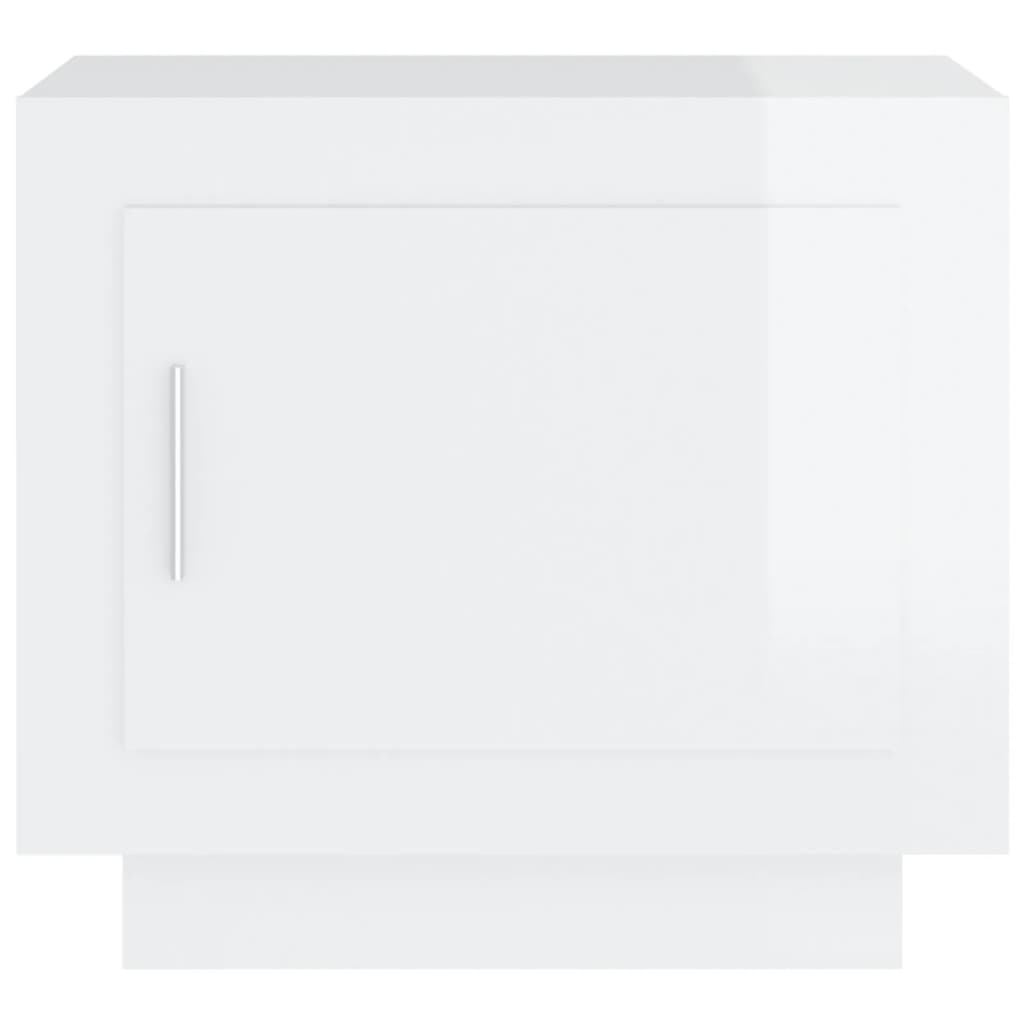 Salontafel 5X50X45 Cm Bewerkt Hout Hoogglans wit