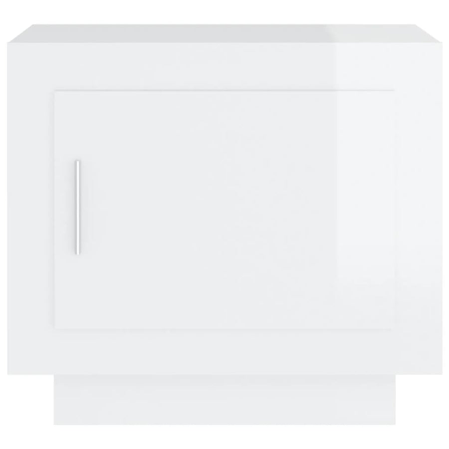 Salontafel 5X50X45 Cm Bewerkt Hout Hoogglans wit