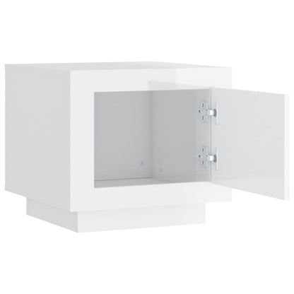 Salontafel 5X50X45 Cm Bewerkt Hout Hoogglans wit
