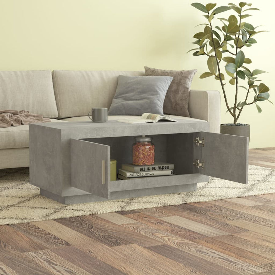 Salontafel 02X50X45 Cm Bewerkt Hout Betongrijs