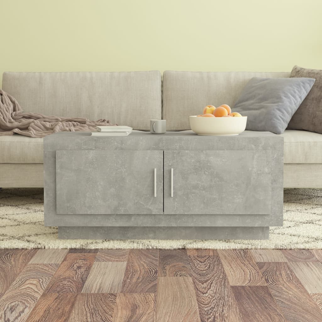 Salontafel 02X50X45 Cm Bewerkt Hout Betongrijs