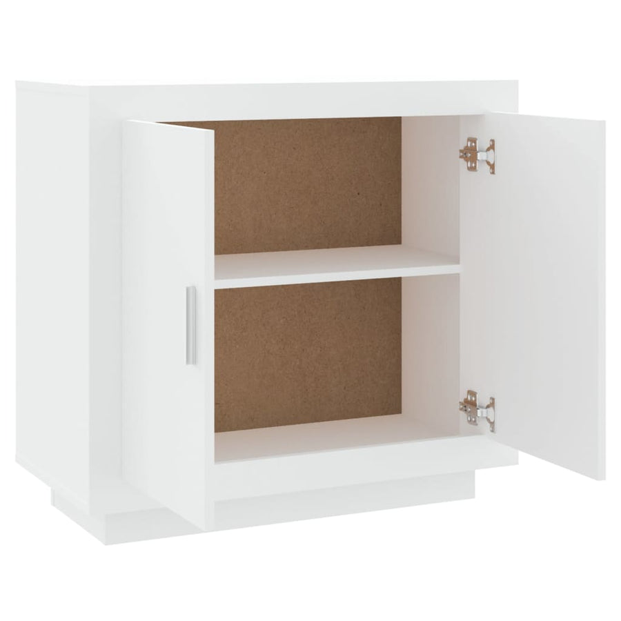 Dressoir 80x40x75 cm bewerkt hout wit Wit