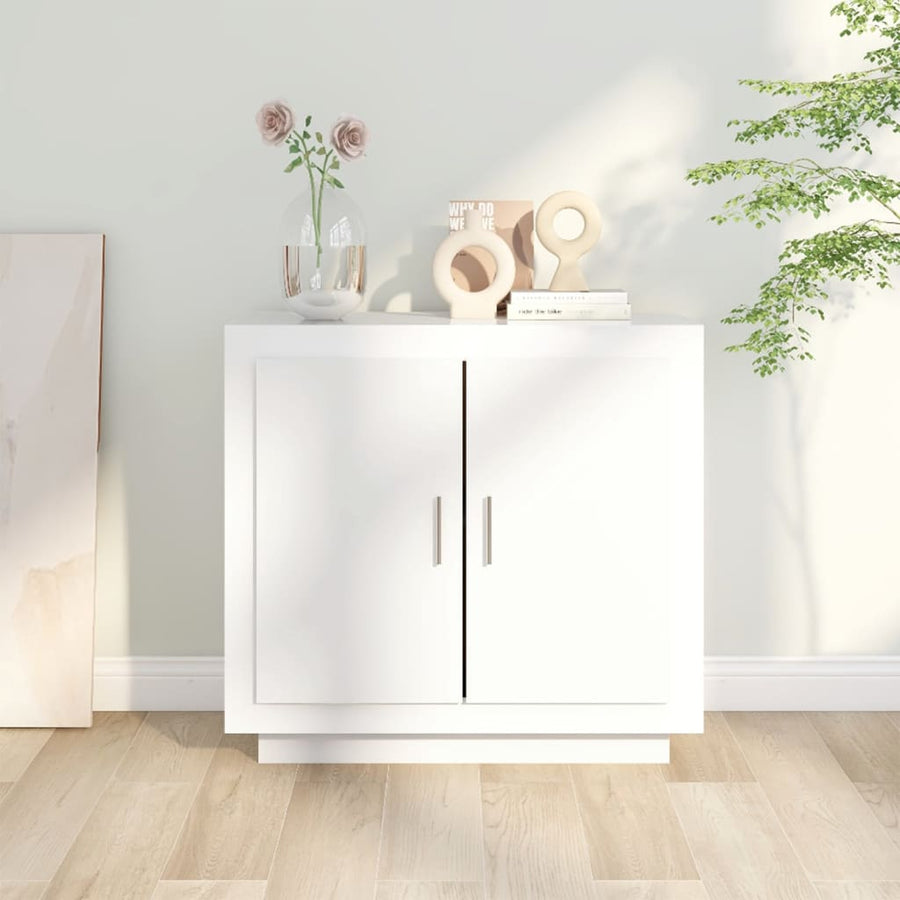 Dressoir 80x40x75 cm bewerkt hout wit Wit
