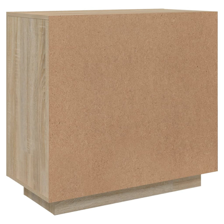 Dressoir 80X40X75 Cm Bewerkt Hout Kleurig Sonoma eiken