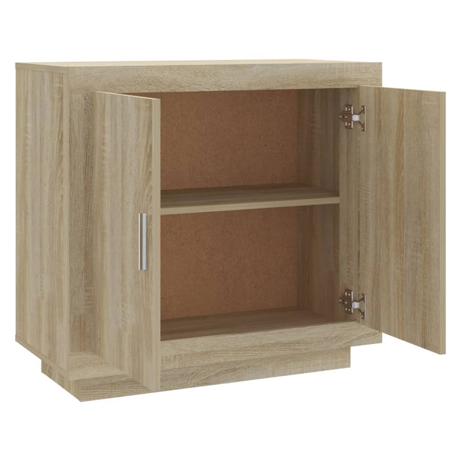 Dressoir 80X40X75 Cm Bewerkt Hout Kleurig Sonoma eiken