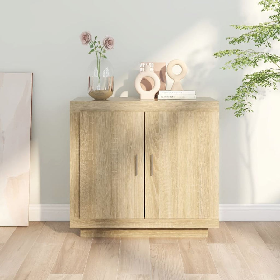 Dressoir 80X40X75 Cm Bewerkt Hout Kleurig Sonoma eiken
