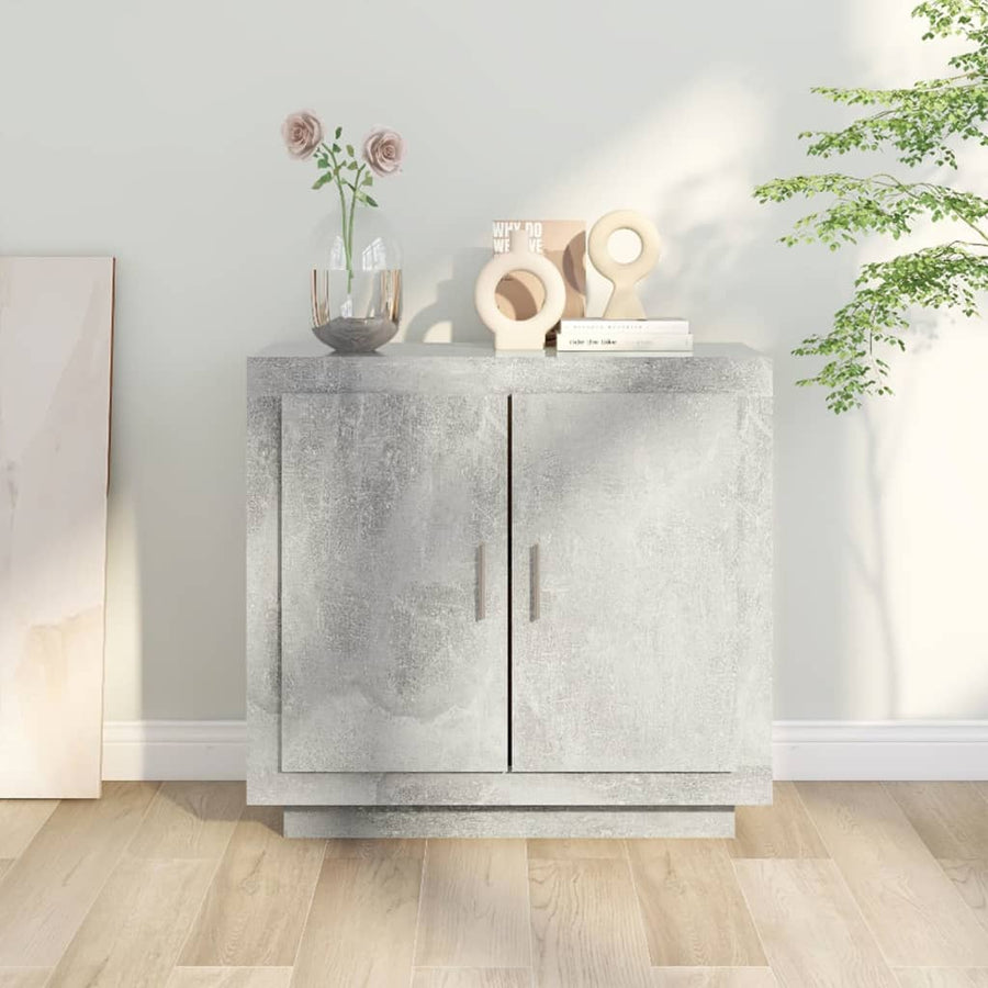 Dressoir 80X40X75 Cm Bewerkt Hout Betongrijs