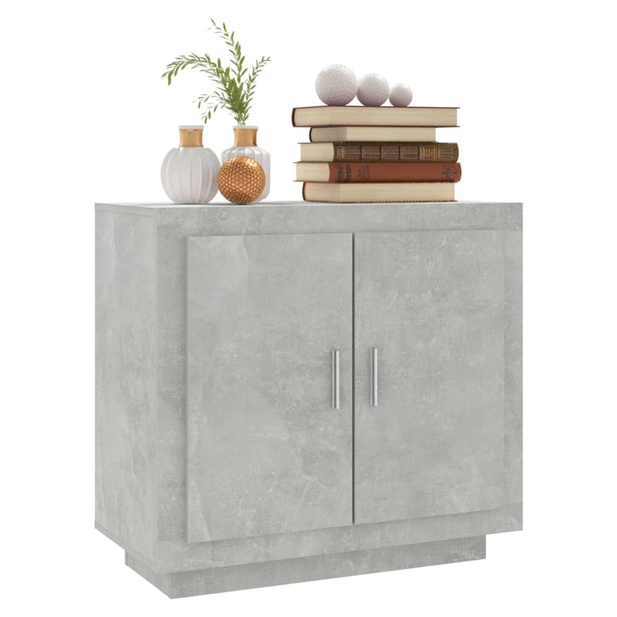 Dressoir 80X40X75 Cm Bewerkt Hout Betongrijs