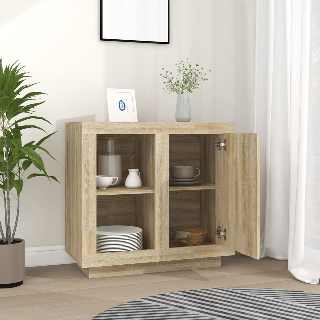 Dressoir 80X40X75 Cm Kleurig Sonoma eiken
